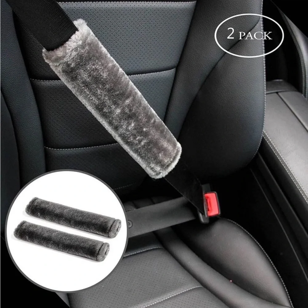 Gray Strap Covers Fluffy